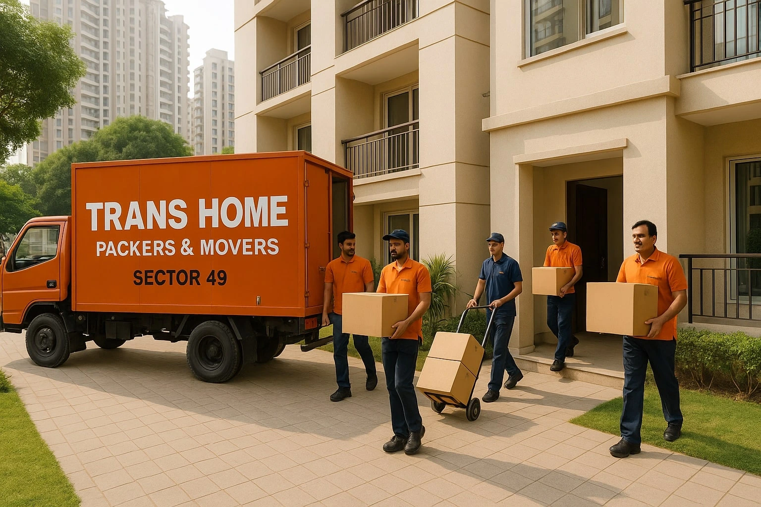 Professional packers and movers in Sector 49, Gurgaon for safe home, office, and car relocation