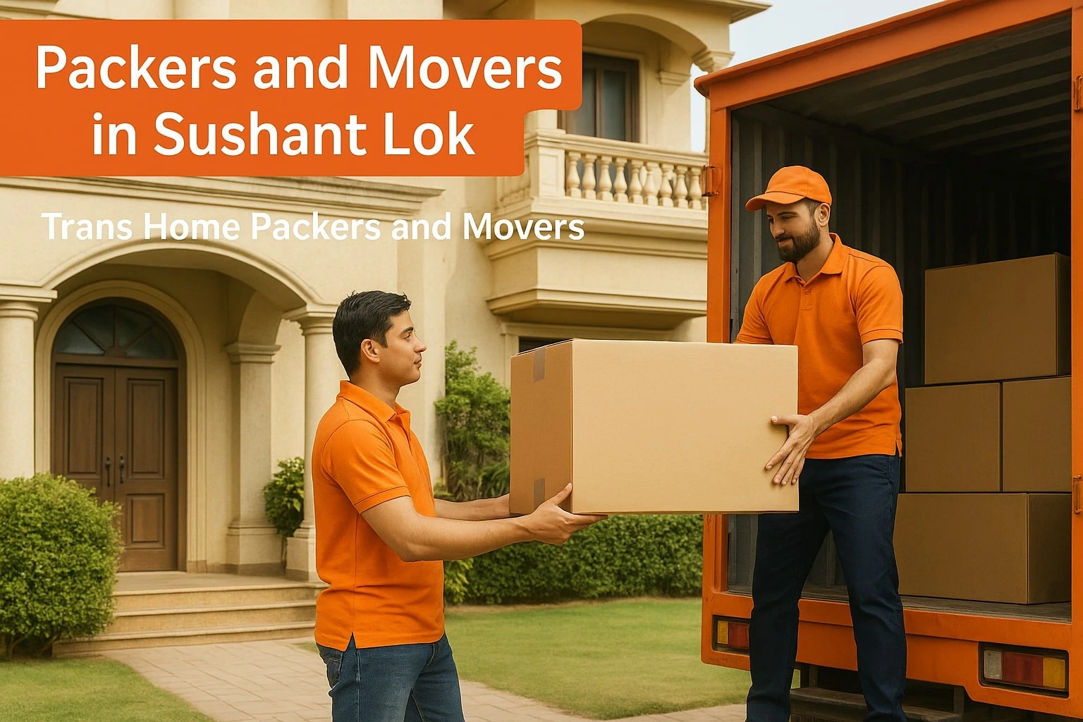 Professional packers and movers in Sushant Lok, Gurgaon for safe home, office, and car relocation